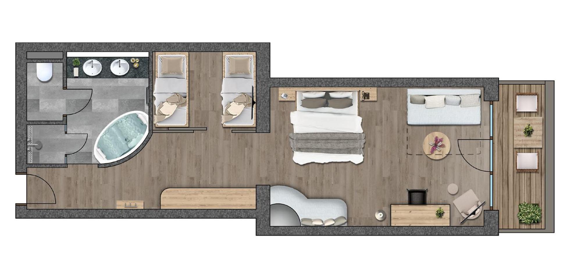 Der Unterschwarzachhof Hotel Saalbach-Hinterglemm Værelse billede